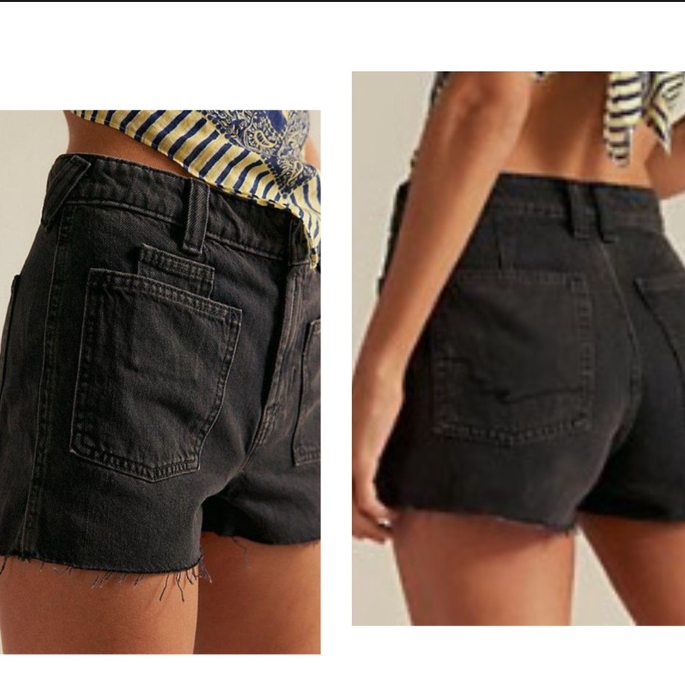 We The Free Bettie Sailor Shorts. Color Nighter Raw Hem